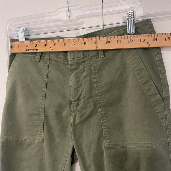 Nili Lotan 0 French Military Cargo Pants Stretch Cotton Cropped Army Green - Picture 8 of 10